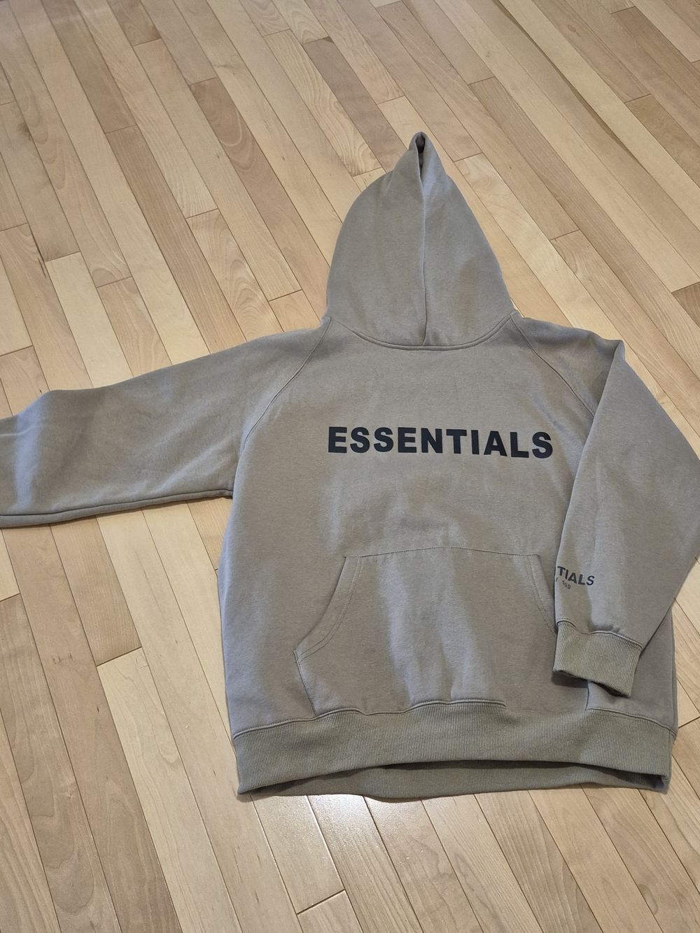 Essentials Fear Of God  Hoodie in Taupe with Black Logo